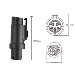 Type 2 til J1772 EV lader Adapter 16A / 32A elektrisk laddningsankobling