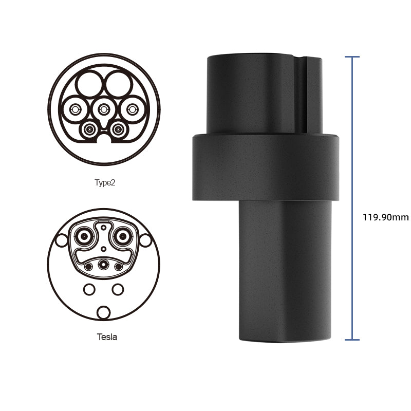 Type 2 To TESLA EV Charger Adaptor 16A / 32A Electric Vehicle Charging Connector